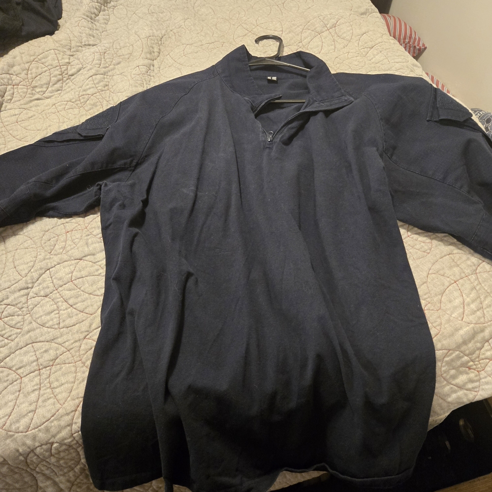 Navy Blue Quarter-Zip Pullover